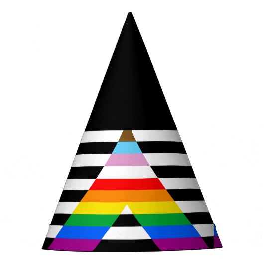 Bondgenoot Progress Pride Vlag Feesthoedjes (Voorkant)