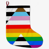 Bondgenoot Progress Pride Vlag Grote Kerstsok (Voorkant)