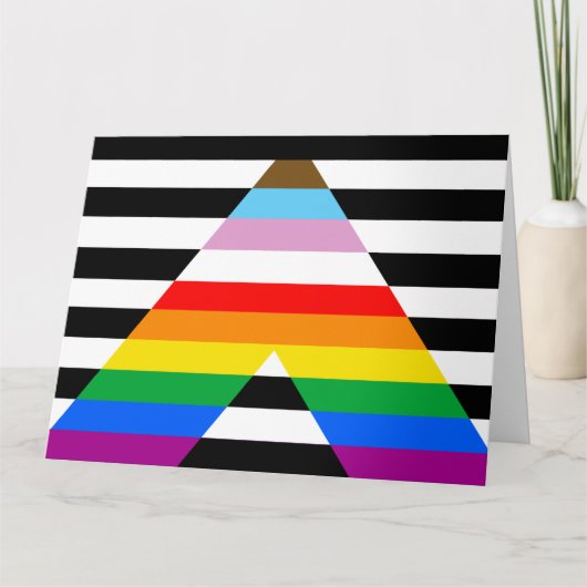 Bondgenoot Progress Pride Vlag Kaart (Voorkant)