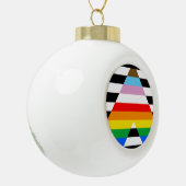 Bondgenoot Progress Pride Vlag Keramische Bal Ornament (Links)