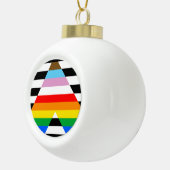 Bondgenoot Progress Pride Vlag Keramische Bal Ornament (Rechts)