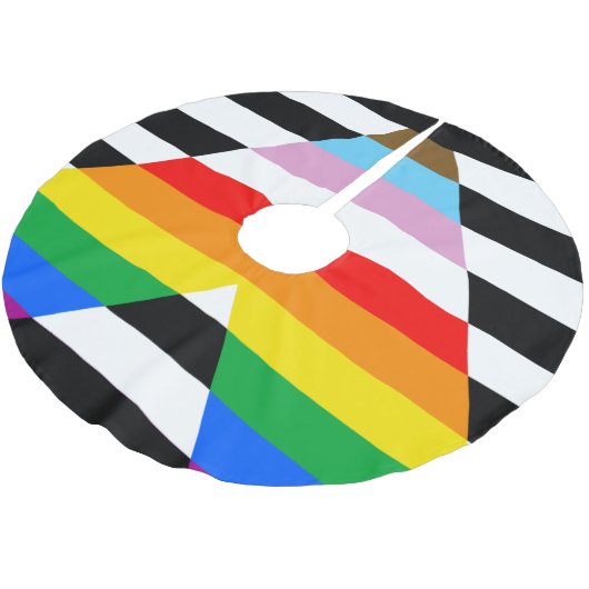 Bondgenoot Progress Pride Vlag Kerstboom Rok (Gekanteld)