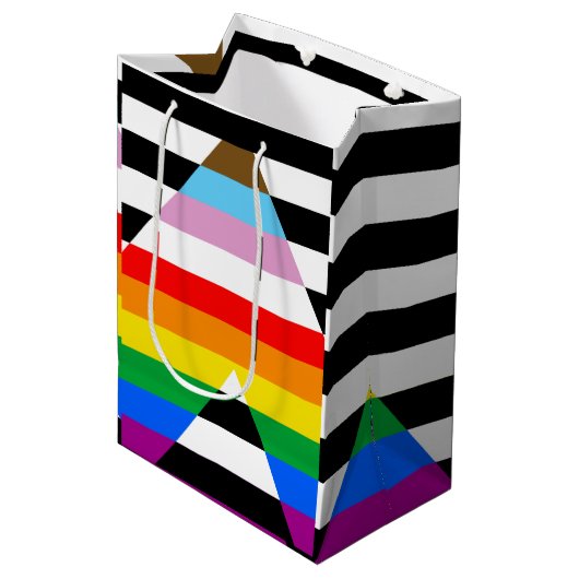 Bondgenoot Progress Pride Vlag Medium Cadeauzakje (Voorkant Gekanteld)