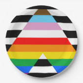 Bondgenoot Progress Pride Vlag Papieren Bordje (Voorkant)