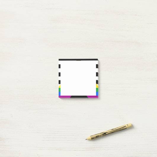 Bondgenoot Progress Pride Vlag Post-it® Notes (Op bureau)