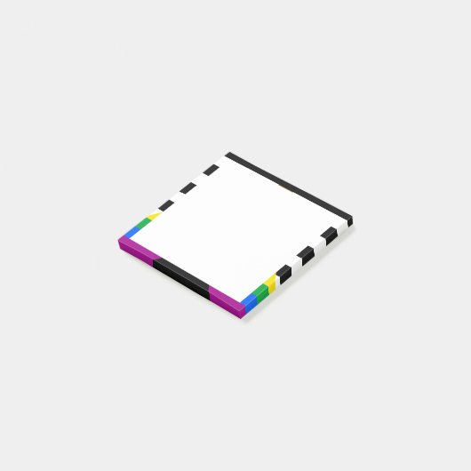Bondgenoot Progress Pride Vlag Post-it® Notes (Schuin)