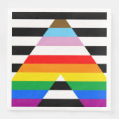 Bondgenoot Progress Pride Vlag Servet (Voorkant)