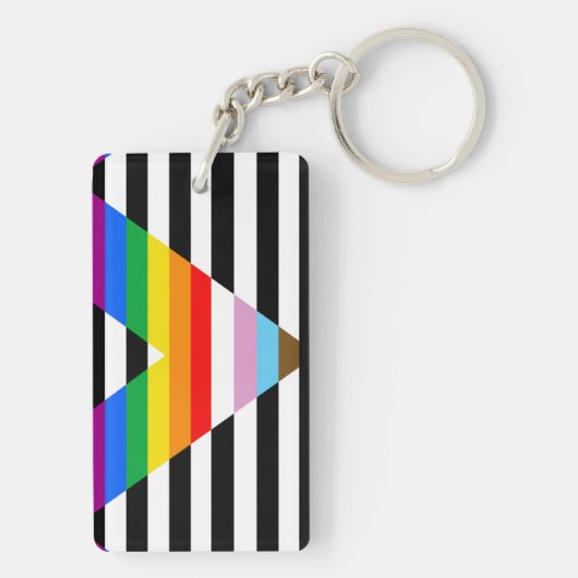 Bondgenoot Progress Pride Vlag Sleutelhanger (achterkant)