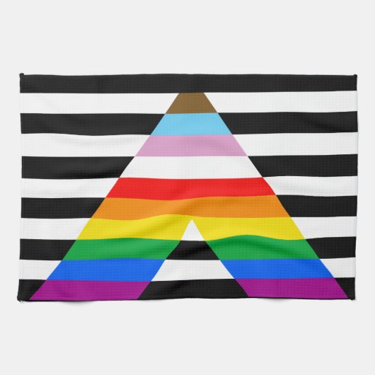Bondgenoot Progress Pride Vlag Theedoek (Horizontaal)