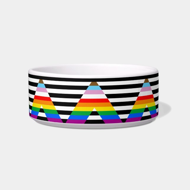 Bondgenoot Progress Pride Vlag Voerbakje (Voorkant)