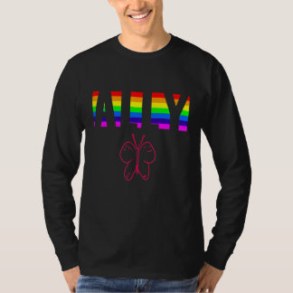 Bondgenoot trots LGBTQ gelijkheid regenboog lesbie T-shirt