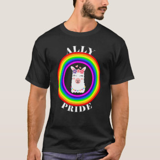 Bondgenoot trots LGBTQ gelijkheid regenboog lesbie T-shirt