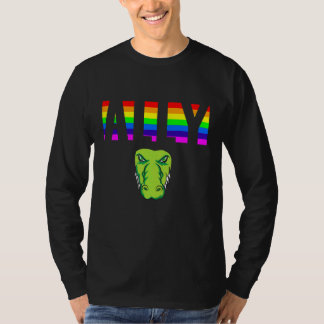 Bondgenoot trots LGBTQ gelijkheid regenboog lesbie T-shirt