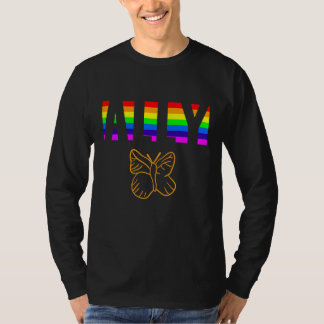 Bondgenoot trots LGBTQ gelijkheid regenboog lesbie T-shirt