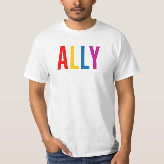 Bondgenoot van de LGBTG Community Diversity Equity T-shirt (Voorkant)
