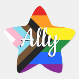 bondgenoot | Voortgang Pride Vlag Ster Sticker