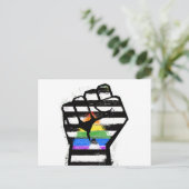 Bondgenootschap Pride Vuist Briefkaart (Staand voorkant)