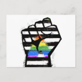 Bondgenootschap Pride Vuist Briefkaart (Voorkant)