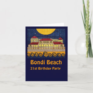Bondi Beach, 21ste verjaardag feestkaart