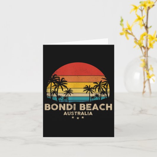 Bondi Beach - Australia Beach Souvenir Kaart (Gele Bloem)