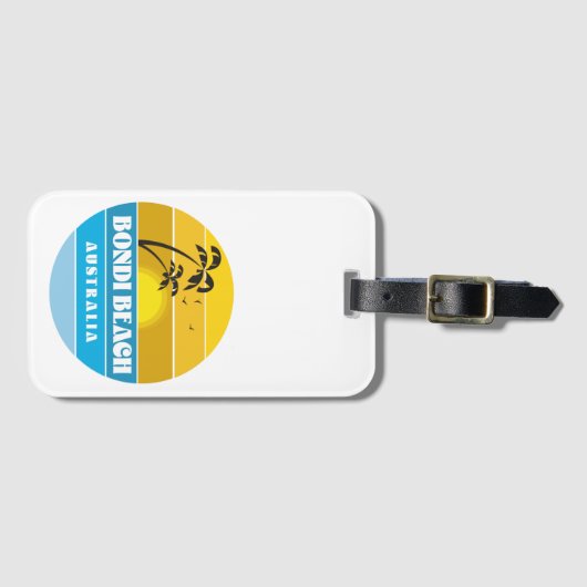 Bondi Beach Australia Button Bagagelabel (Voorkant (horizontaal))