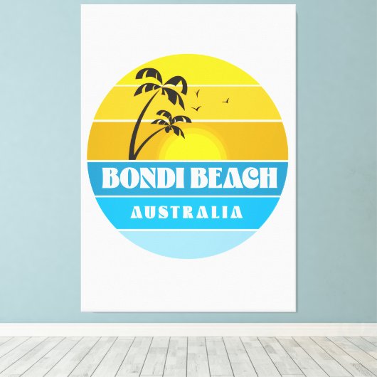 Bondi Beach Australia Canvas Afdruk (Insitu (Houten vloer))