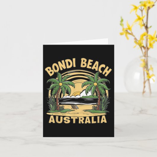 Bondi Beach Australia Kaart (Gele Bloem)