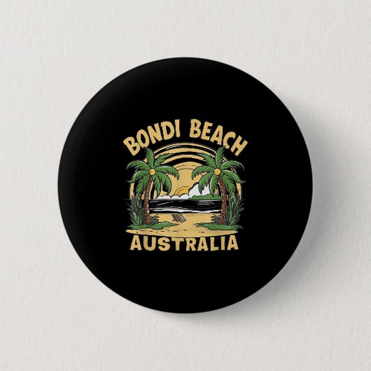 Bondi Beach Australia Ronde Button 5,7 Cm (Voorkant)