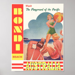  Bondi Beach Australia Travel Poster