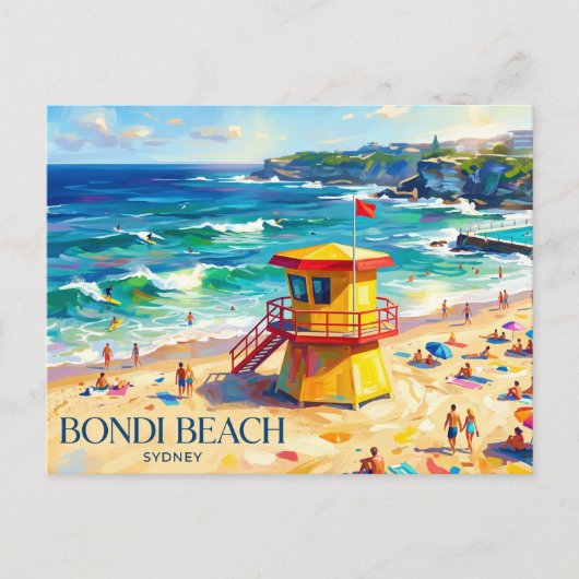 Bondi Beach Australië Briefkaart (Voorkant)