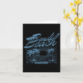 Bondi Beach Australië Distressed Surf Beach Kaart (Gele Bloem)