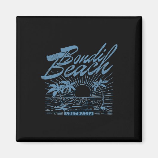 Bondi Beach Australië Distressed Surf Beach Magneet (Voorkant)