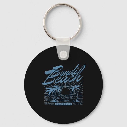 Bondi Beach Australië Distressed Surf Beach Sleutelhanger (Voorkant)