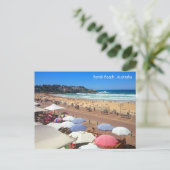 Bondi Beach, Australië en Quote Holiday Briefkaart (Staand voorkant)
