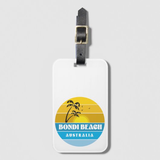 Bondi Beach Australië Knop Bagagelabel (Voorkant (verticaal))