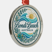 Bondi Beach Australië Metalen Ornament (Rechts)