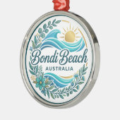 Bondi Beach Australië Metalen Ornament (Links)