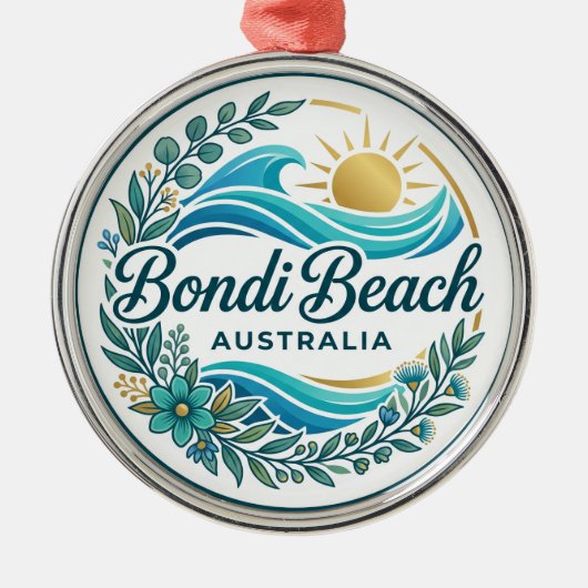 Bondi Beach Australië Metalen Ornament (Voorkant)