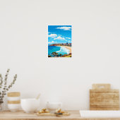 Bondi Beach Australië Reizen Illustratie Poster (Keuken)