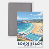 Bondi Beach Australië Reizen Magneet (Voorkant / Achterkant)