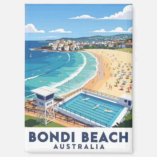 Bondi Beach Australië Reizen Magneet (Voorkant)