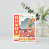 Bondi Beach, Australië, Retro Vacation Briefkaart (Staand voorkant)