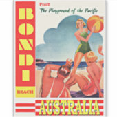 Bondi Beach, Australië, Sticker (Voorkant)