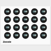 Bondi Beach, Australië Strandsurfen Ronde Sticker (Vel)