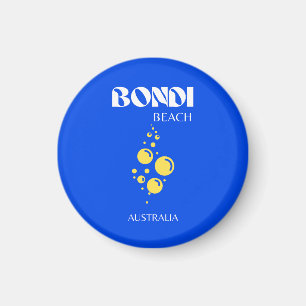 Bondi Beach, Bondi Beach Travel Art, Blue Magneet