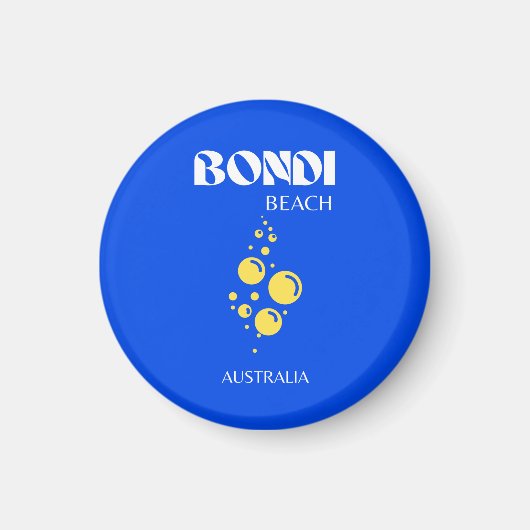 Bondi Beach, Bondi Beach Travel Art, Blue Magneet (Voorkant)