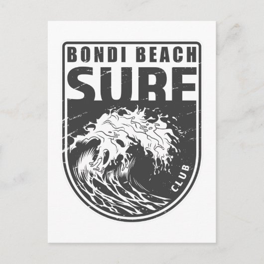 Bondi Beach Surf Club Australia Emblem Briefkaart (Voorkant)