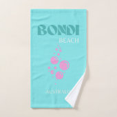 Bondi Beach, Travel Art, Blue Aqua Bad Handdoek (Handdoek)