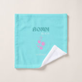 Bondi Beach, Travel Art, Blue Aqua Bad Handdoek (Wasdoekje)