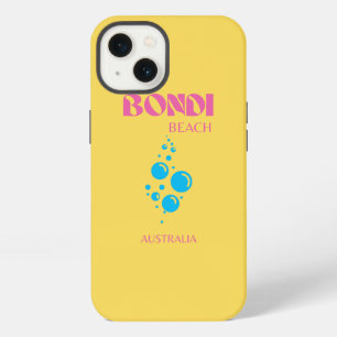 Bondi Beach, Travel Art, Preppy, Geel, Roze iPhone 13 Hoesje